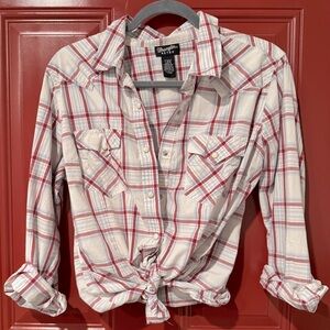 WRANGLER: RETRO PLAID PEARL SNAP WESTERN SHIRT
